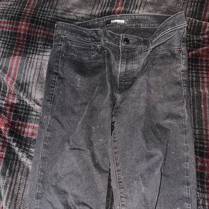 Express Slim Straight Black Jeans